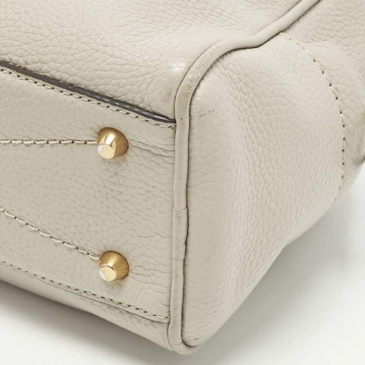 Pre Owned Marc Jacobs Gotham Light Beige Leather Bauletto Bag