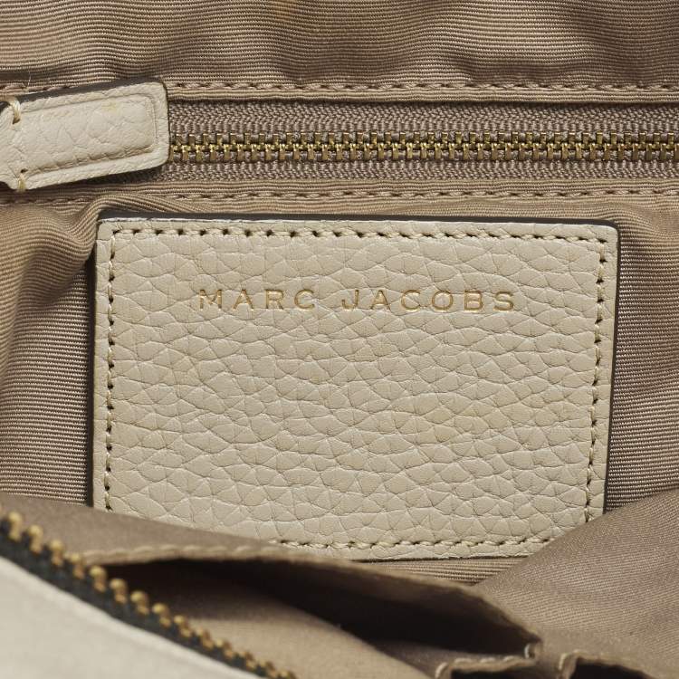 Pre Owned Marc Jacobs Gotham Light Beige Leather Bauletto Bag