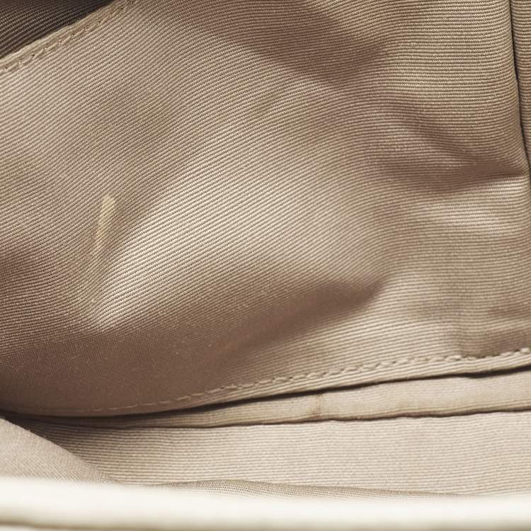 Pre Owned Marc Jacobs Gotham Light Beige Leather Bauletto Bag