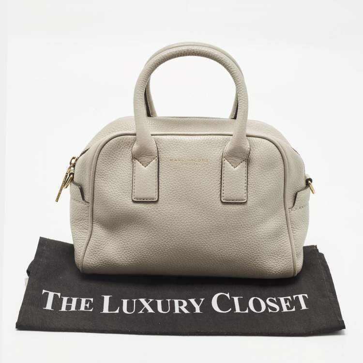 Pre Owned Marc Jacobs Gotham Light Beige Leather Bauletto Bag