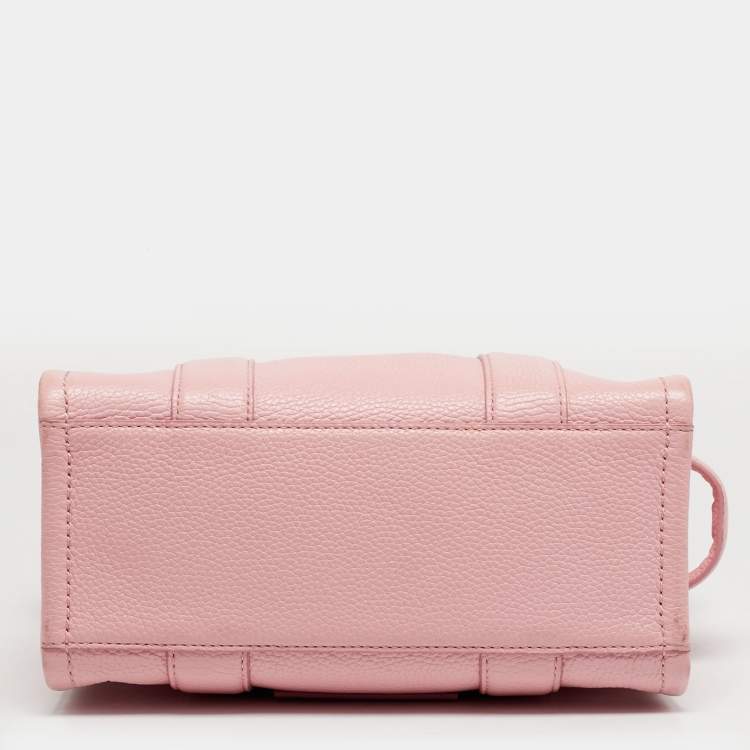 Pre Owned Marc Jacobs The Tote Small Pink Leather Bag