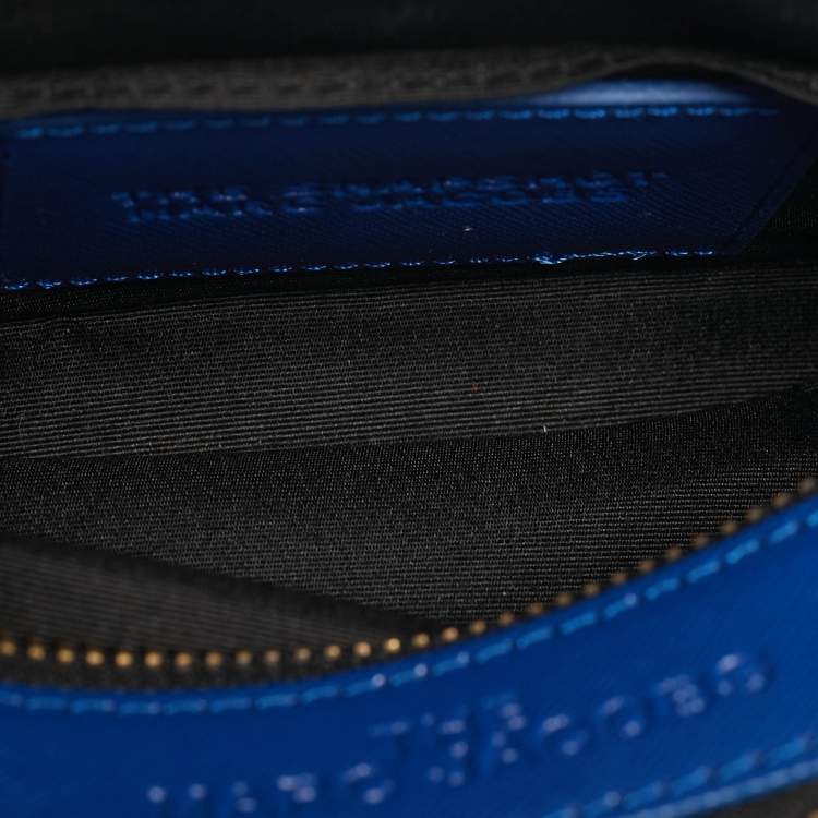 Pre Owned Marc Jacobs Blue Leather Snapshot Camera Crossbody Bag