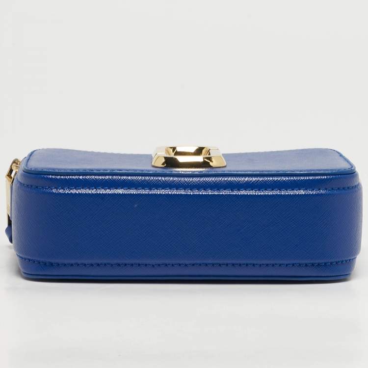 Pre Owned Marc Jacobs Blue Leather Snapshot Camera Crossbody Bag