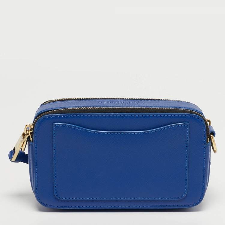 Pre Owned Marc Jacobs Blue Leather Snapshot Camera Crossbody Bag