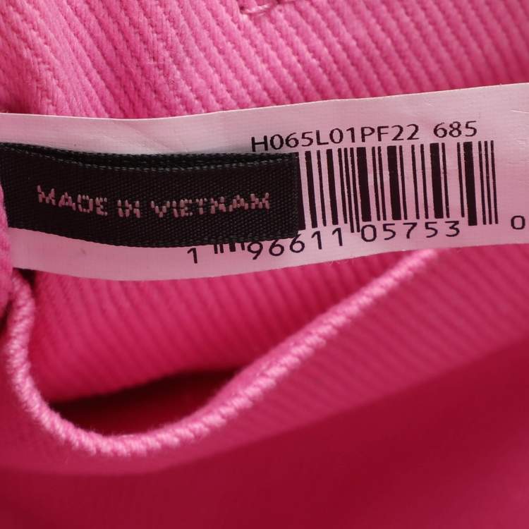 Pre Owned Marc Jacobs The Tote Small Pink Shiny Crinkle Leather Tote