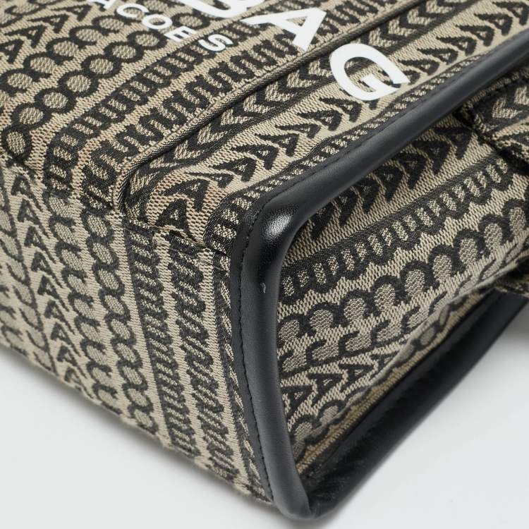 Pre Owned Marc Jacobs The Monogram Small Grey/Black Jacquard Tote