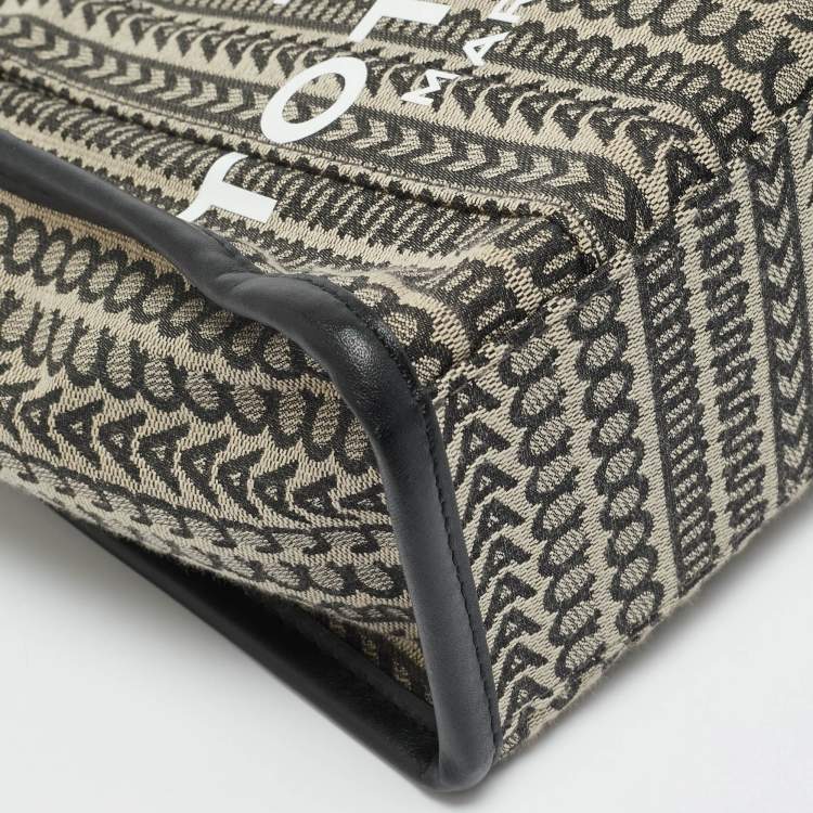 Pre Owned Marc Jacobs The Monogram Small Grey/Black Jacquard Tote