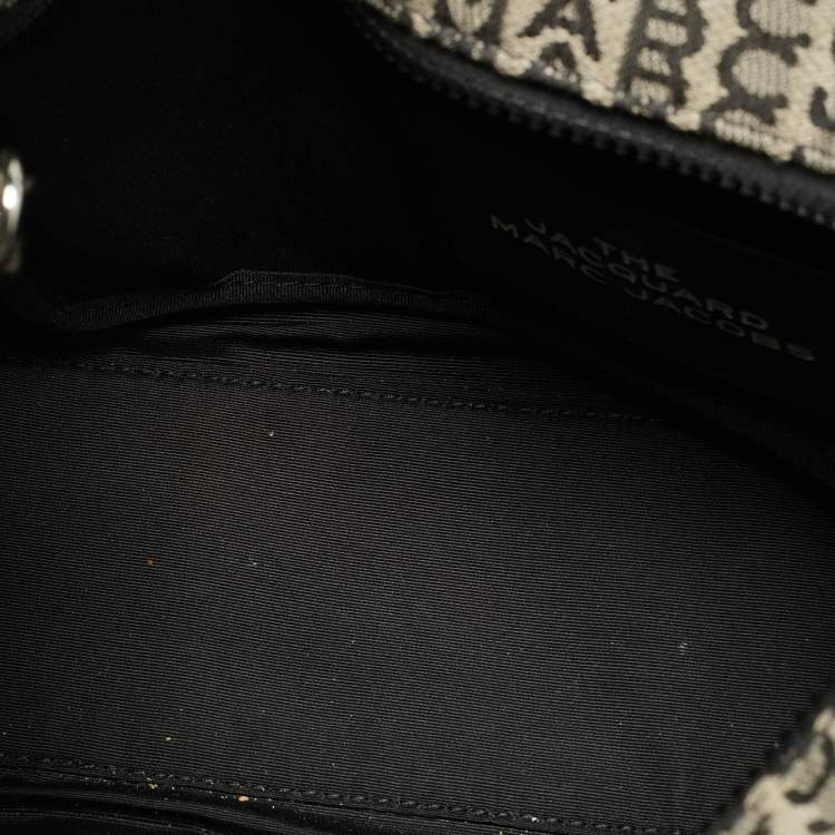 Pre Owned Marc Jacobs The Monogram Small Grey/Black Jacquard Tote