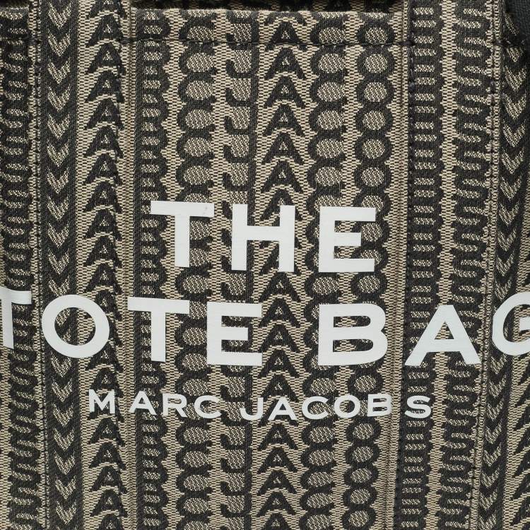 Pre Owned Marc Jacobs The Monogram Small Grey/Black Jacquard Tote