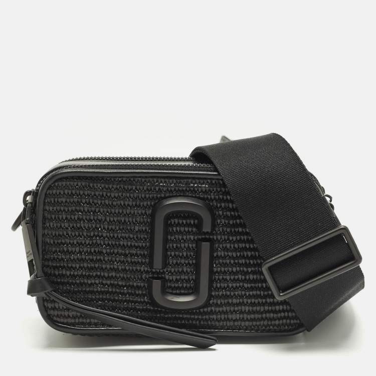 Pre Owned Marc Jacobs Snapshot Camera Raffia and Leather Crossbody Bag