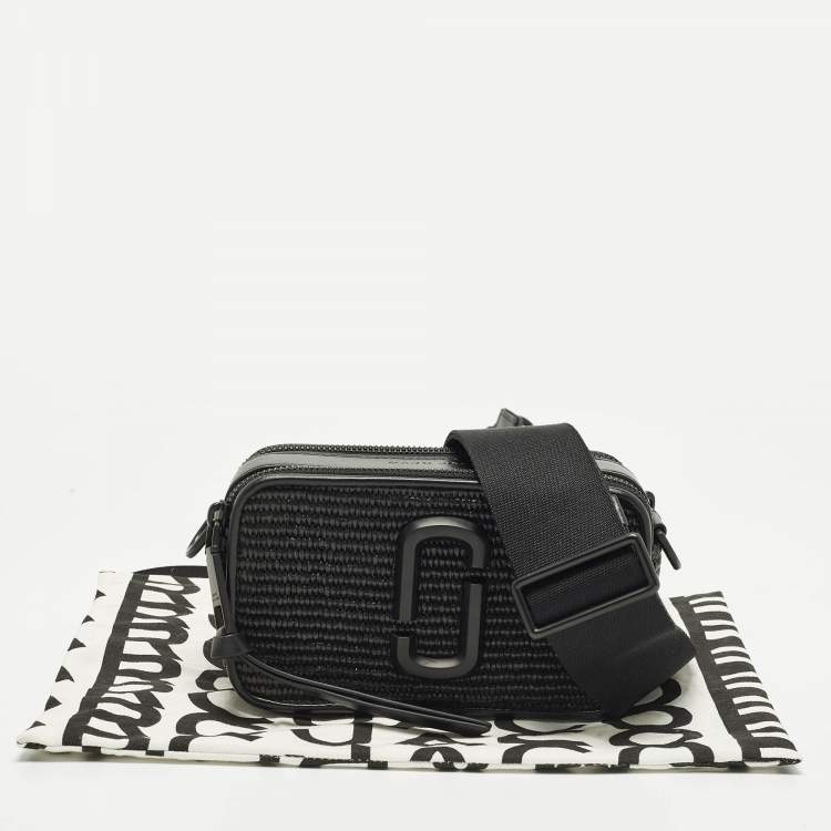 Pre Owned Marc Jacobs Snapshot Camera Raffia and Leather Crossbody Bag