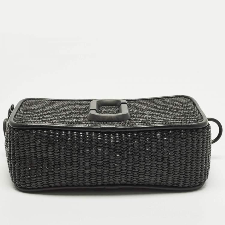 Pre Owned Marc Jacobs Snapshot Camera Raffia and Leather Crossbody Bag