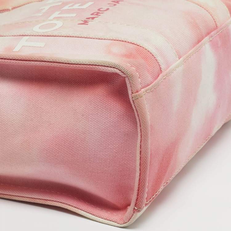 Pre Owned Marc Jacobs The Tote Small Pink Tie Dye Canvas Tote