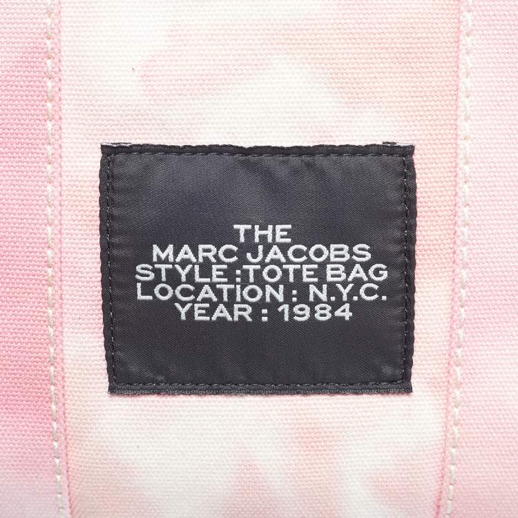 Pre Owned Marc Jacobs The Tote Small Pink Tie Dye Canvas Tote