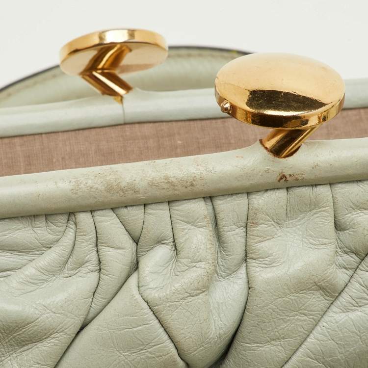 مملوكة مسبقًا Marc Jacobs Stam Pale Green Leather Satchel