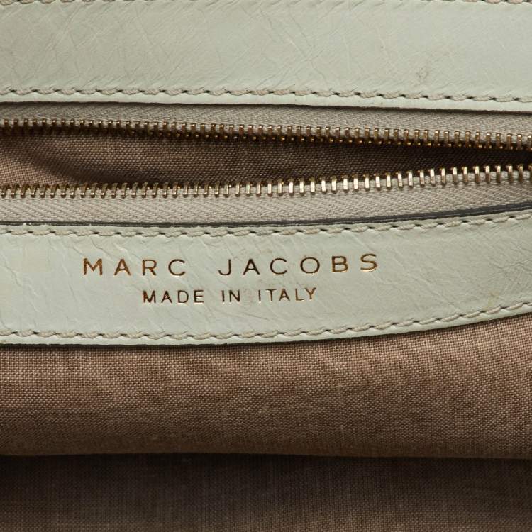 مملوكة مسبقًا Marc Jacobs Stam Pale Green Leather Satchel