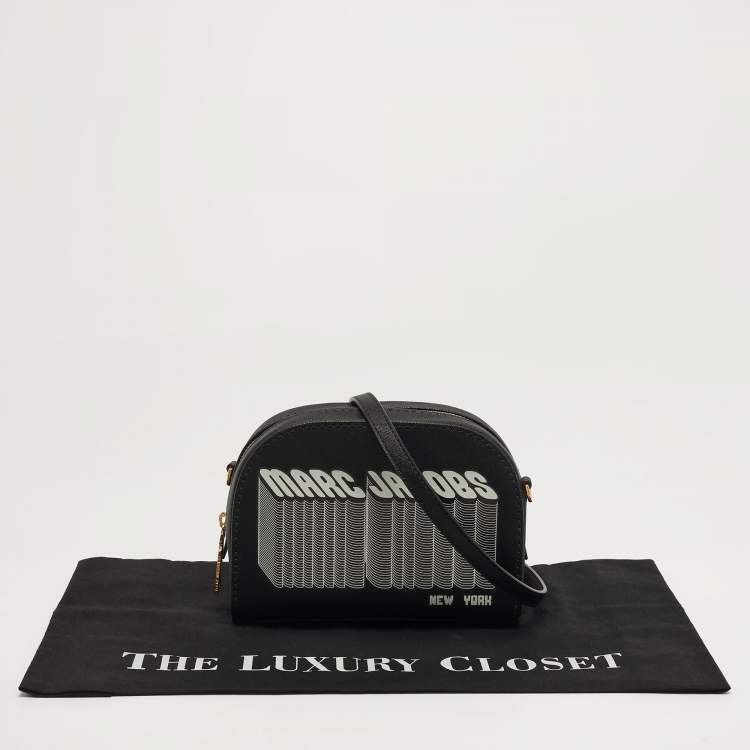 Pre Owned Marc Jacobs Black Faux Leather Camera Crossbody Bag