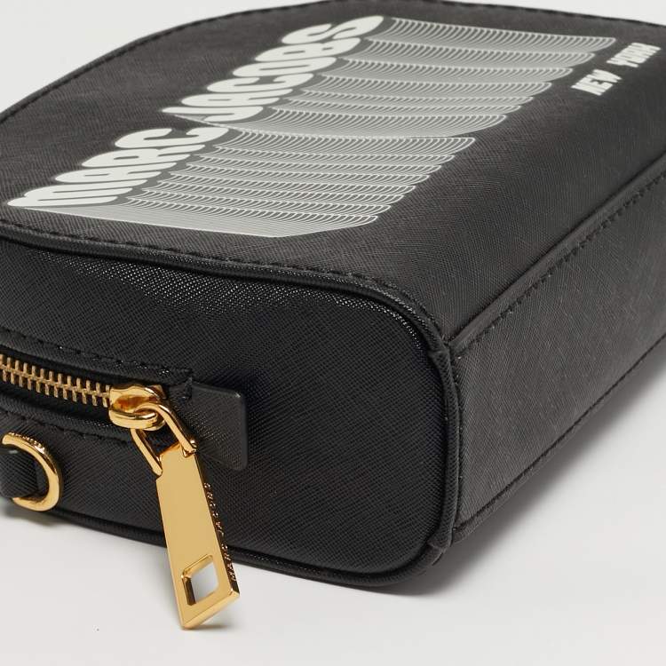 Pre Owned Marc Jacobs Black Faux Leather Camera Crossbody Bag