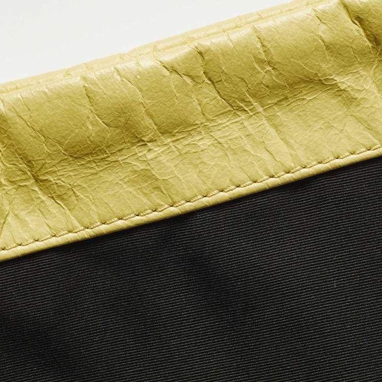 Pre Owned Marc Jacobs The Pillow Yellow/Black Leather Shoulder Bag