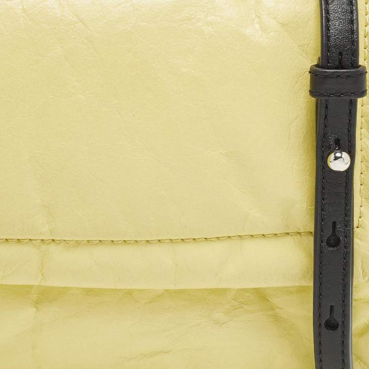 Pre Owned Marc Jacobs The Pillow Yellow/Black Leather Shoulder Bag