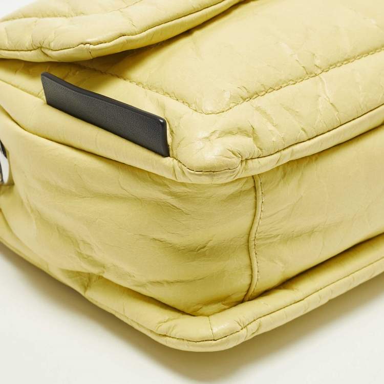 Pre Owned Marc Jacobs The Pillow Yellow/Black Leather Shoulder Bag