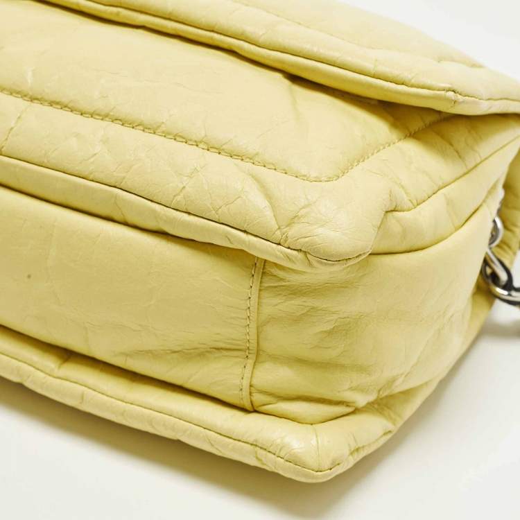 Pre Owned Marc Jacobs The Pillow Yellow/Black Leather Shoulder Bag