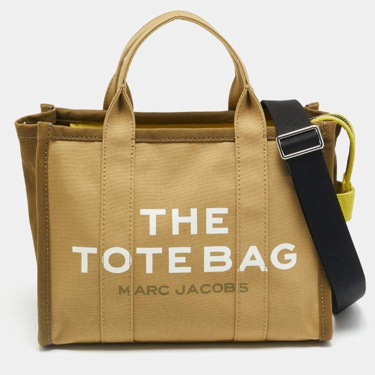 Pre Owned Marc Jacobs The Tote Medium Olive Green Canvas Bag