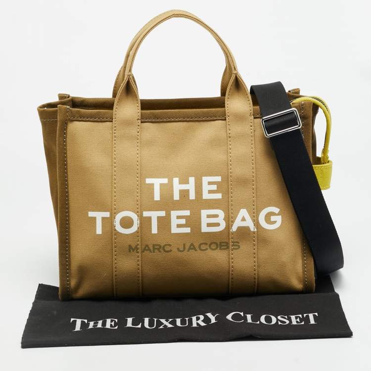 Pre Owned Marc Jacobs The Tote Medium Olive Green Canvas Bag