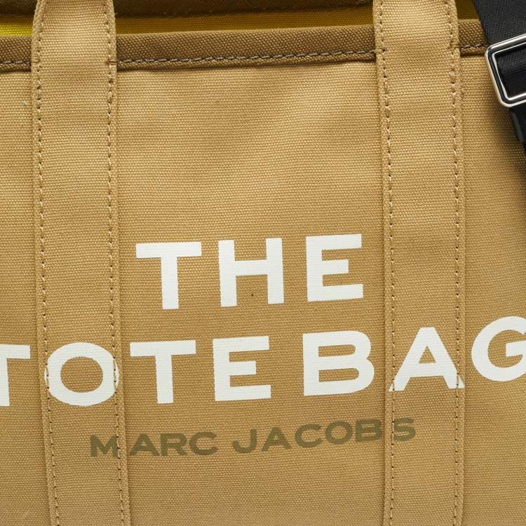 Pre Owned Marc Jacobs The Tote Medium Olive Green Canvas Bag