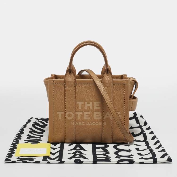 Pre Owned Marc Jacobs The Tote Tan Leather Crossbody Bag