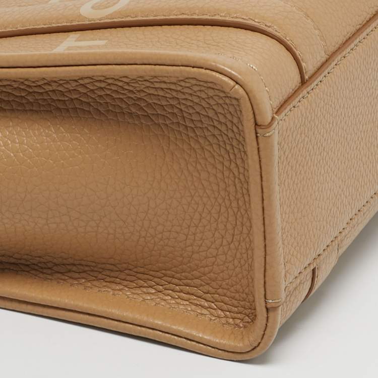 Pre Owned Marc Jacobs The Tote Tan Leather Crossbody Bag