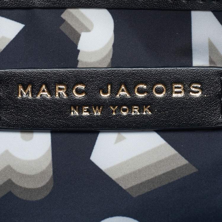 Pre Owned Marc Jacobs Black Flash Croc Embossed Leather Camera Crossbody Bag