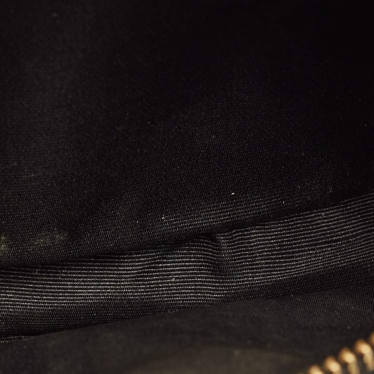 Pre Owned Marc Jacobs Snapshot Camera Brown/Off White Patent Leather Crossbody Bag