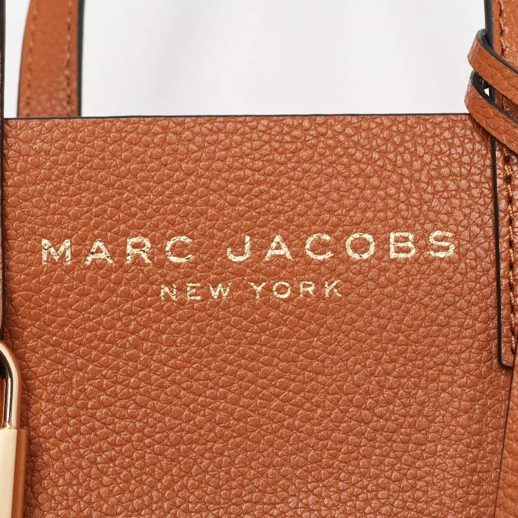 Pre Owned Marc Jacobs Grind Mini Rust Orange Leather Tote