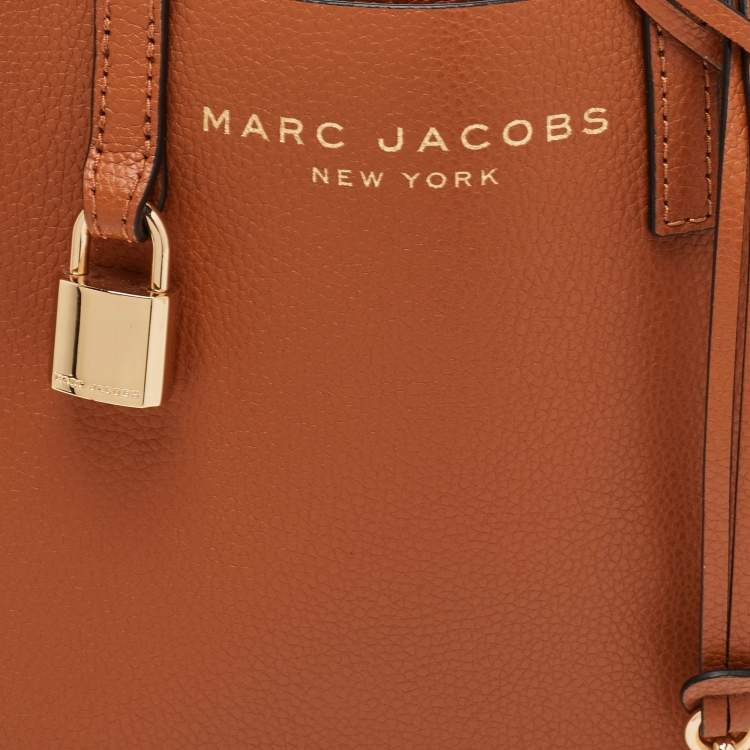 Pre Owned Marc Jacobs Grind Mini Rust Orange Leather Tote
