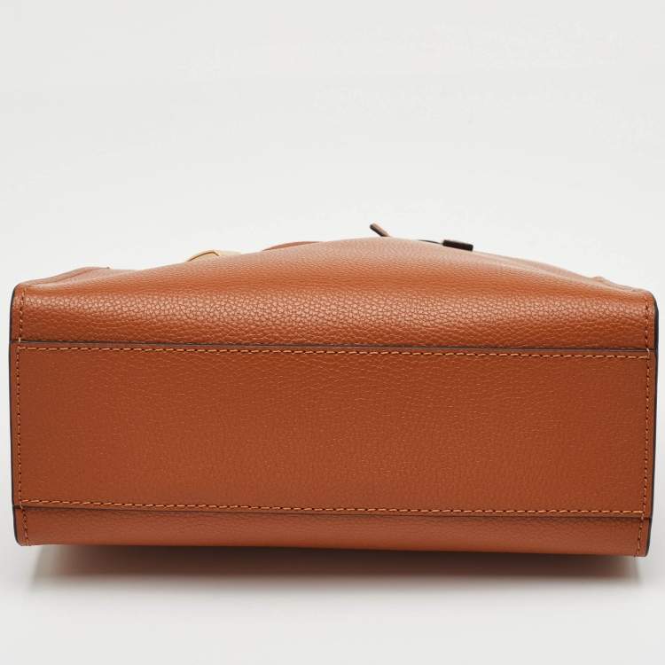 Pre Owned Marc Jacobs Grind Mini Rust Orange Leather Tote