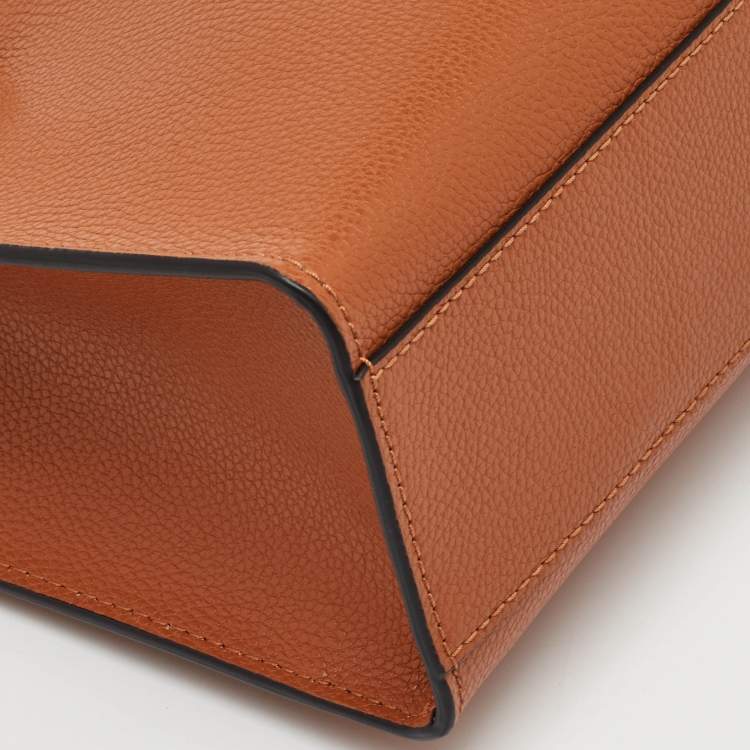 Pre Owned Marc Jacobs Grind Mini Rust Orange Leather Tote