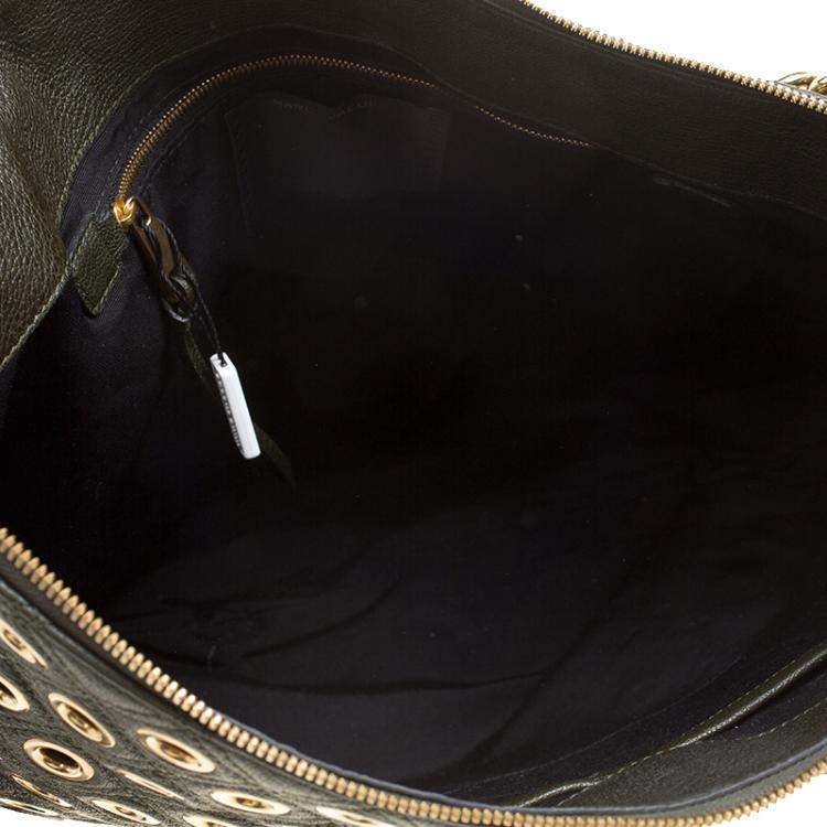 Pre Owned Marc Jacobs Green Leather Eyelet Nomad Shoulder Bag