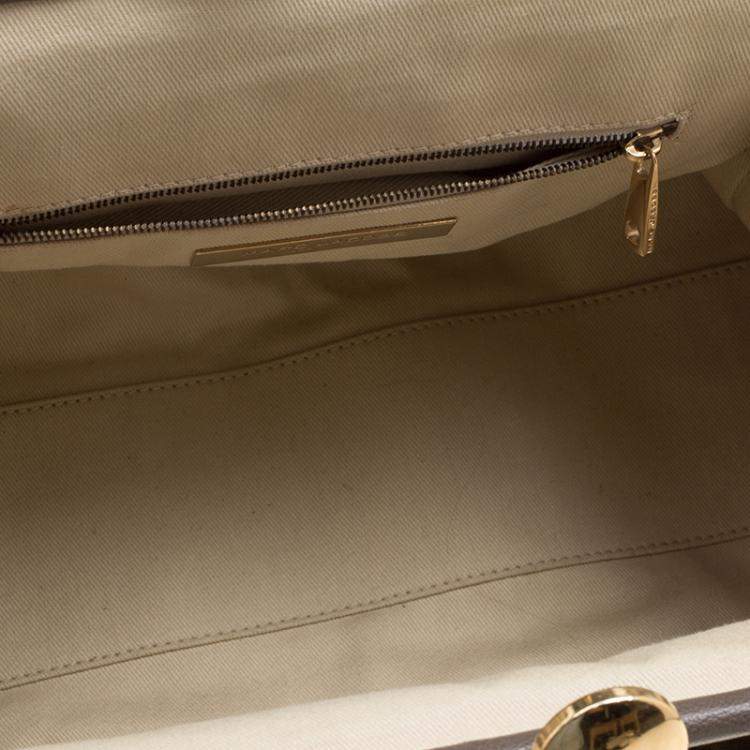 Pre Owned Marc Jacobs Dark Beige Quilted Leather Stam Shoulder Bag