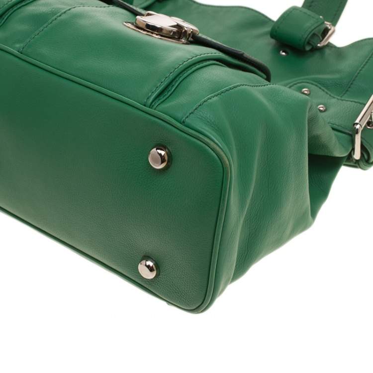 Pre Owned Marc Jacobs Green Leather Stella Tote