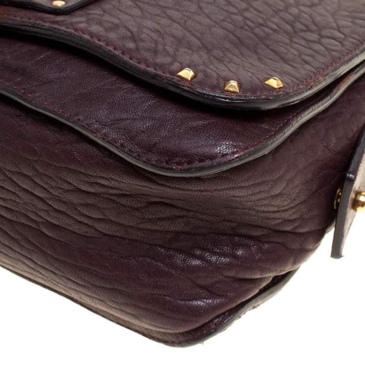 Pre Owned Marc Jacobs Dark Burgundy Leather Crossbody Bag