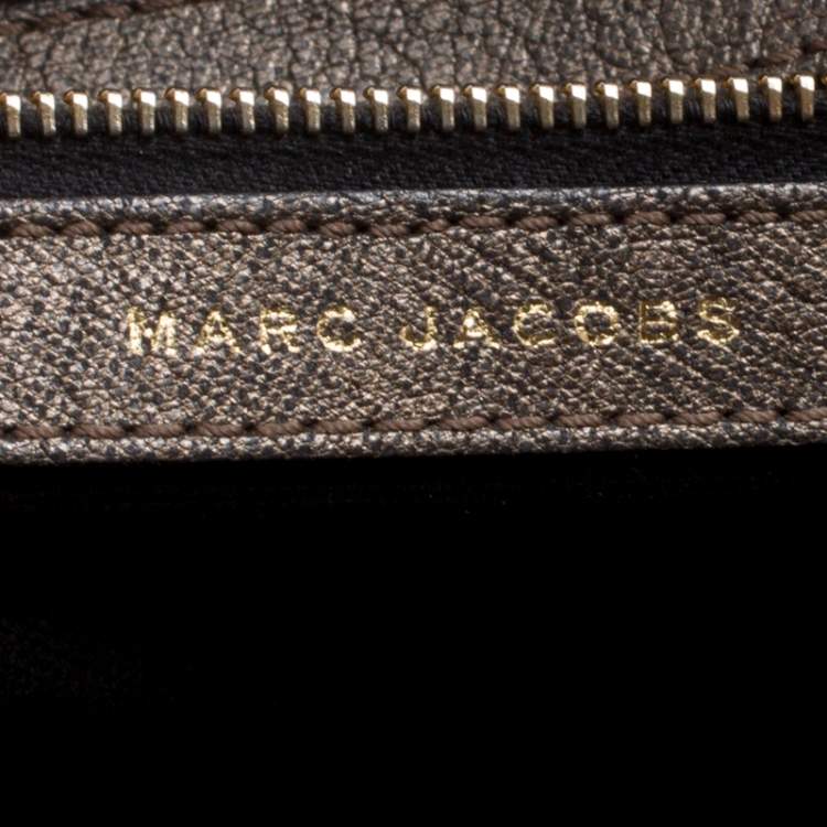Pre Owned Marc Jacobs Gun Metal Quilted Leather Stam Shoulder Bag