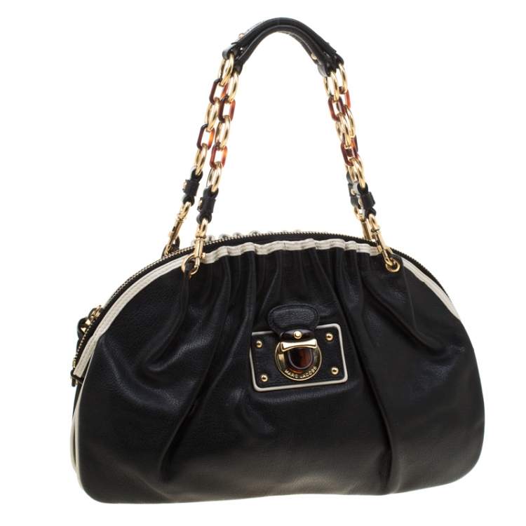 Pre Owned Marc Jacobs Black Leather Capra Satchel