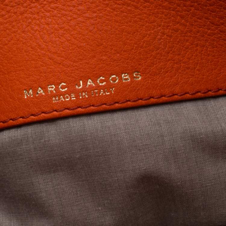 مملوكة مسبقًا Marc Jacobs Purple/Orange Quilted Leather and Python Trim Chain Lock Hobo