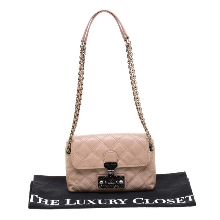 Pre Owned Marc Jacobs Nude Leather Baroque Shoulder Bag