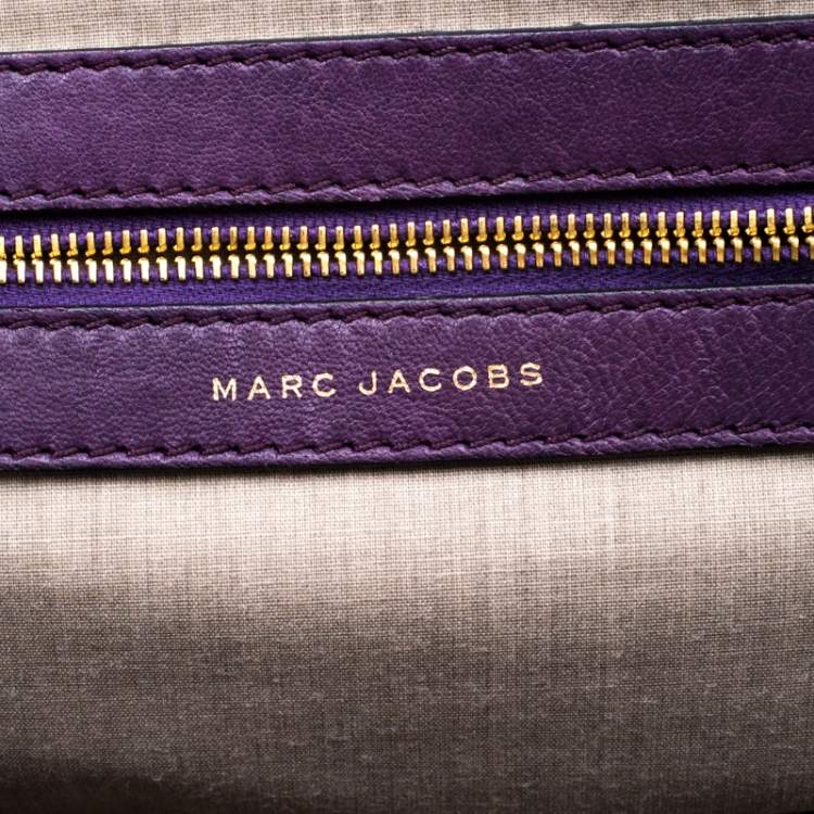 Pre Owned Marc Jacobs Purple Quilted Leather Stam Shoulder Bag