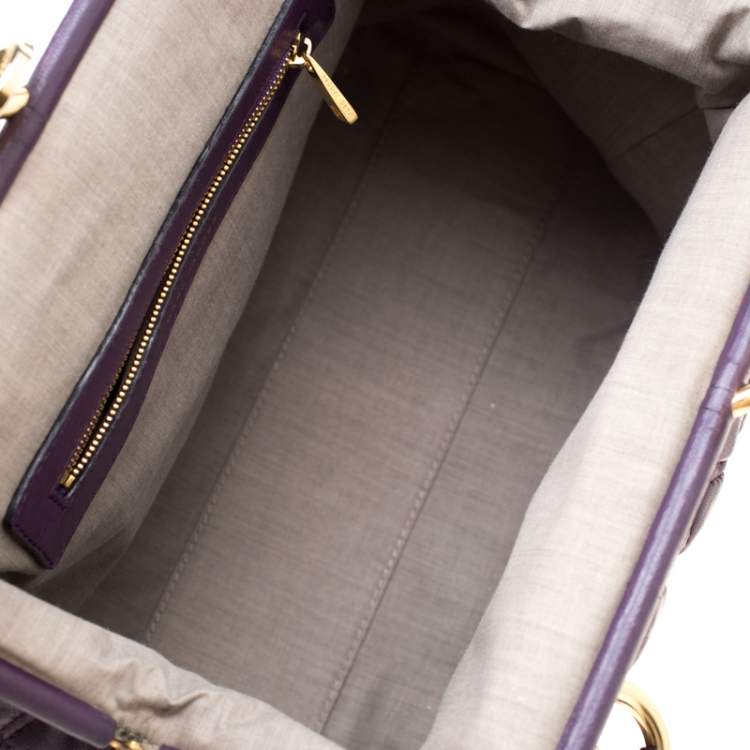Pre Owned Marc Jacobs Purple Quilted Leather Stam Shoulder Bag