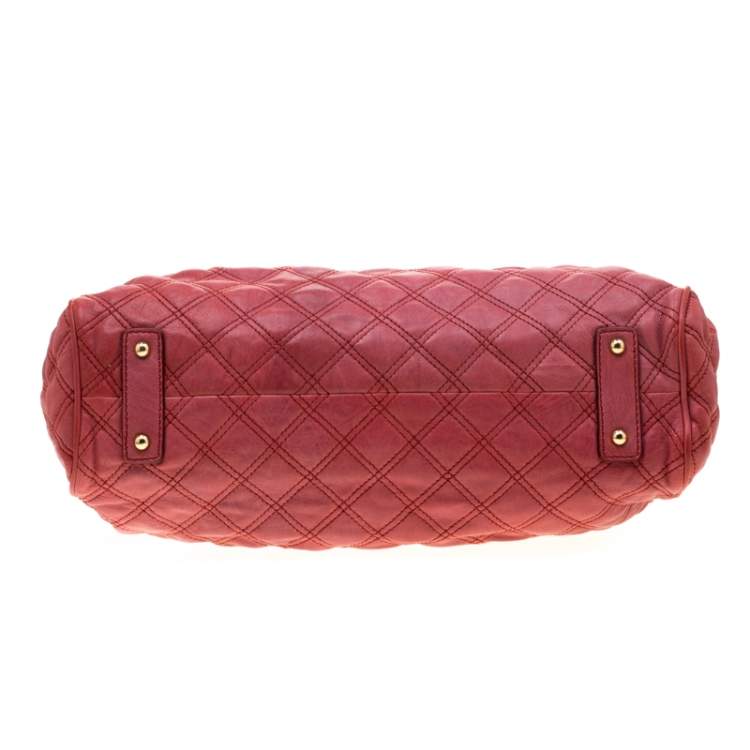 Pre Owned Marc Jacobs Pink Quilted Leather Stam Shoulder Bag