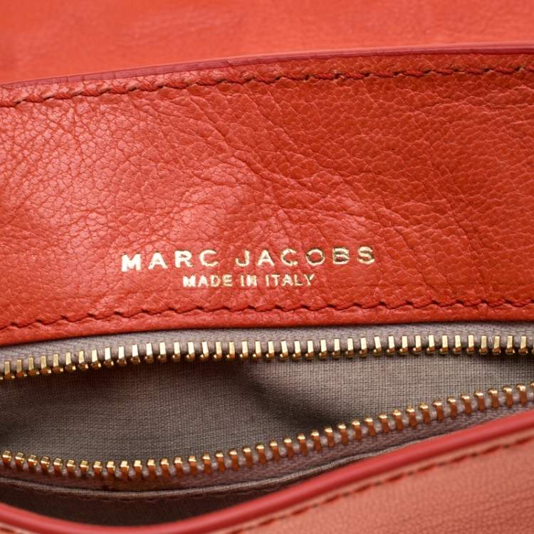 Pre Owned Marc Jacobs Orange Quilted Leather Mary Shoulder Bag