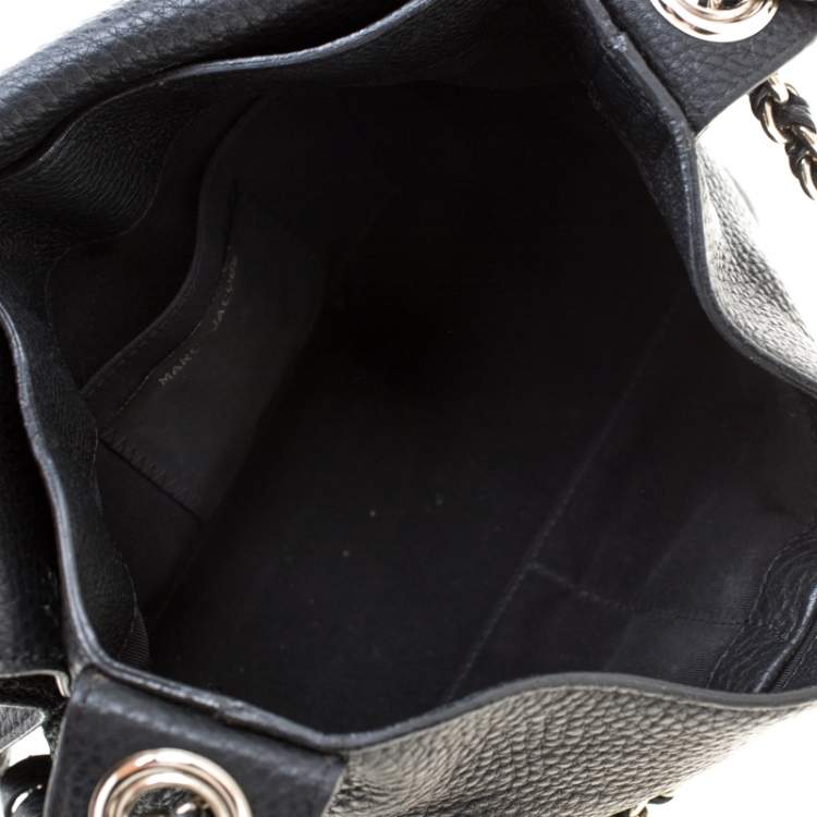 Pre Owned Marc Jacobs Black Leather Flap Chain Shoulder Bag